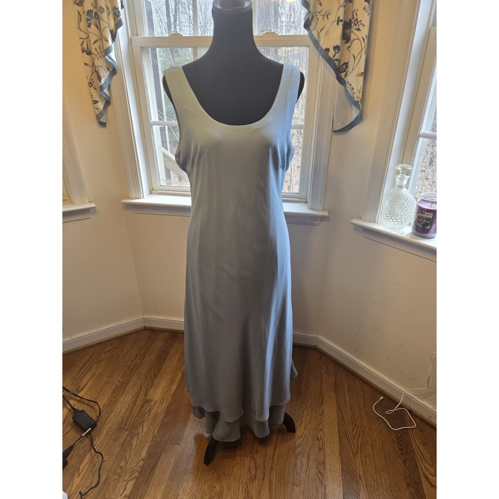 Oblique Petite Maxi Dress Size 14‎ Pastel Green Mint Color Lined Pretty